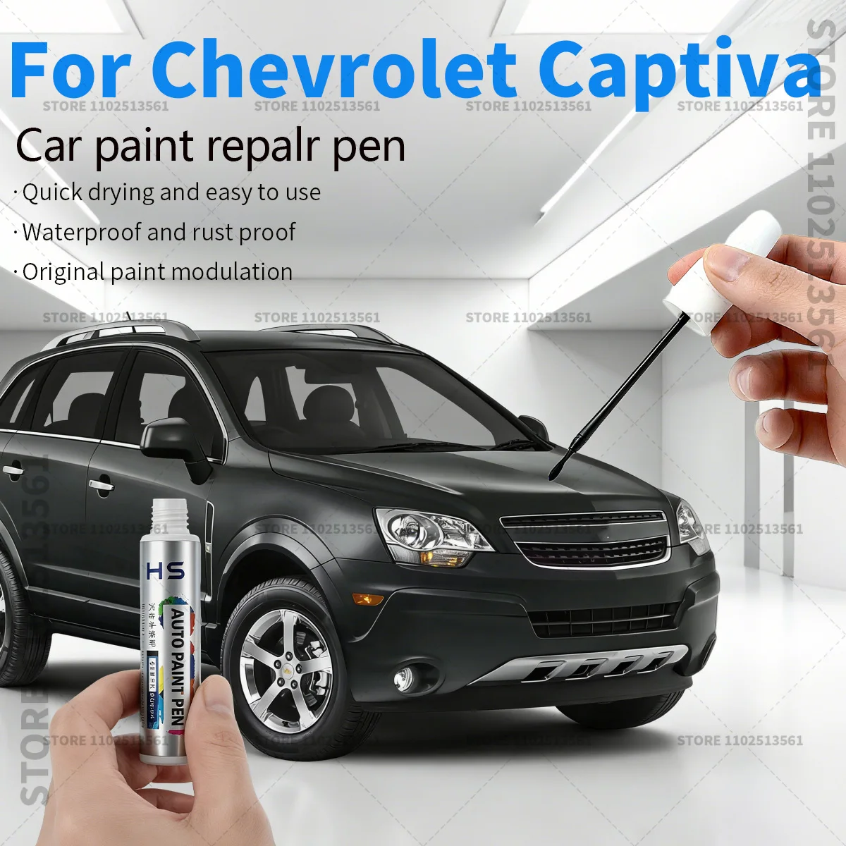 

Ручка для ремонта автомобильной краски для Chevrolet Captiva, аксессуары для ремонта царапин, коричневый, серебристый, красный, белый, синий, блестящий черный, серый цвета.