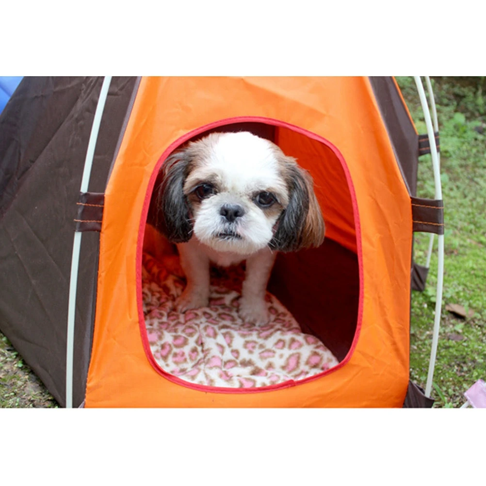 

Foldable Pet Tent Bed for Small Medium Dogs Cats Waterproof Oxford Cloth Durable Outdoor Indoor Use Ventilated Portable Dog