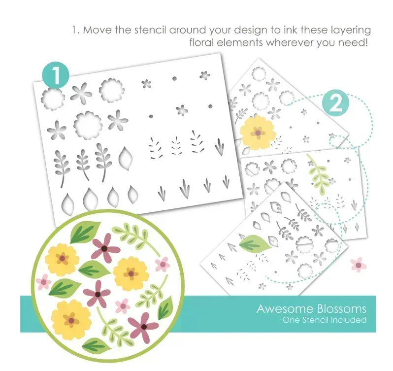 Stencil Scrapbook Diary Decoration Stencil Embossing Template DIY Greeting Card Handmade Love