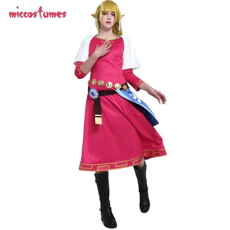 

Miccostumes Women's Princess Cosplay Costume Women Red Dress For Women Halloween Cosplay Costume