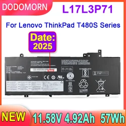 New L17L3P71 Laptop Battery For Lenovo ThinkPad T480S Series L17M3P71 L17M3P72 01AV478 01AV479 01AV480 SB10K97620 SB10K97621