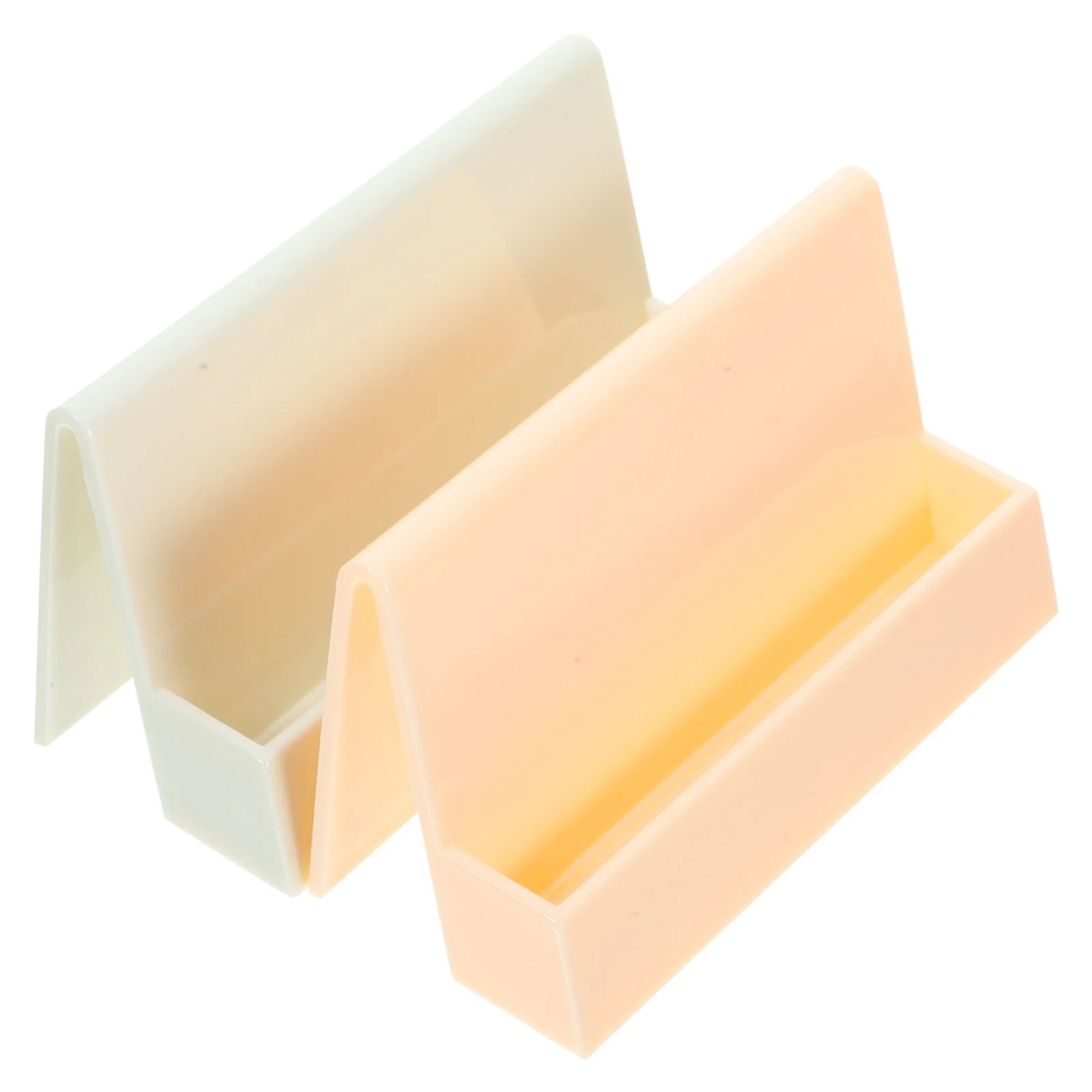 Soporte para tarjetas de visita, soporte de escritorio de oficina de diseño abierto, organizador de tarjetas de nombre, ahorro de espacio, Base para tarjetas de visita, 2 uds.