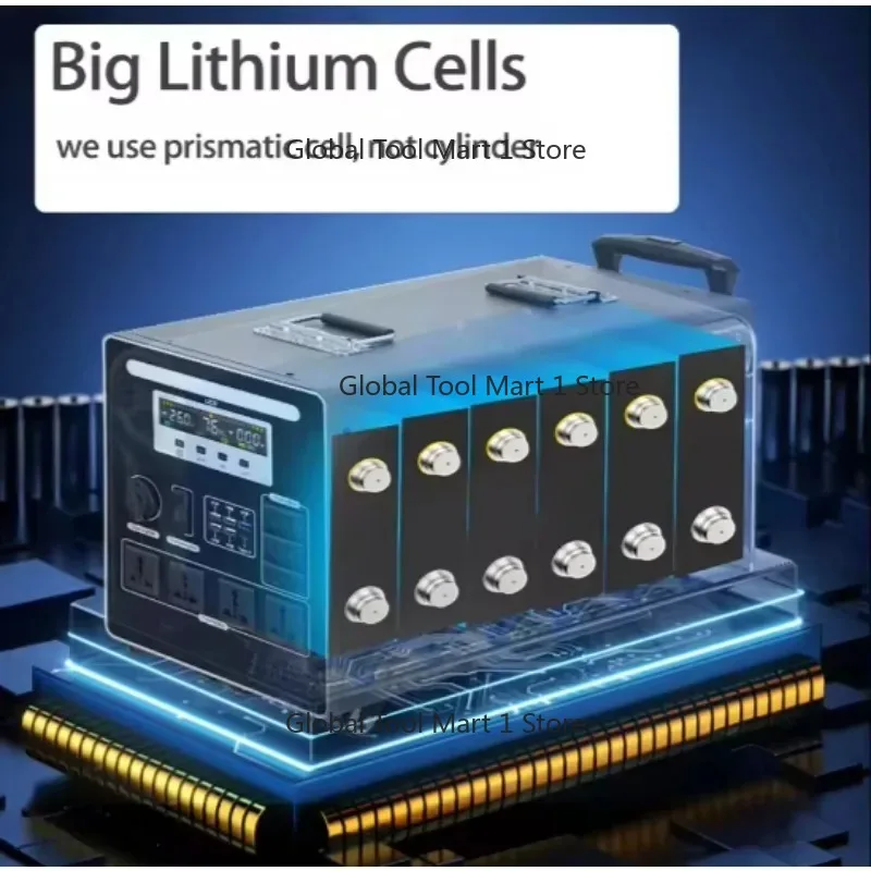 

3000-W Por-table Solar Generator Home Backup Power Station with Inverter & Battery Controller
