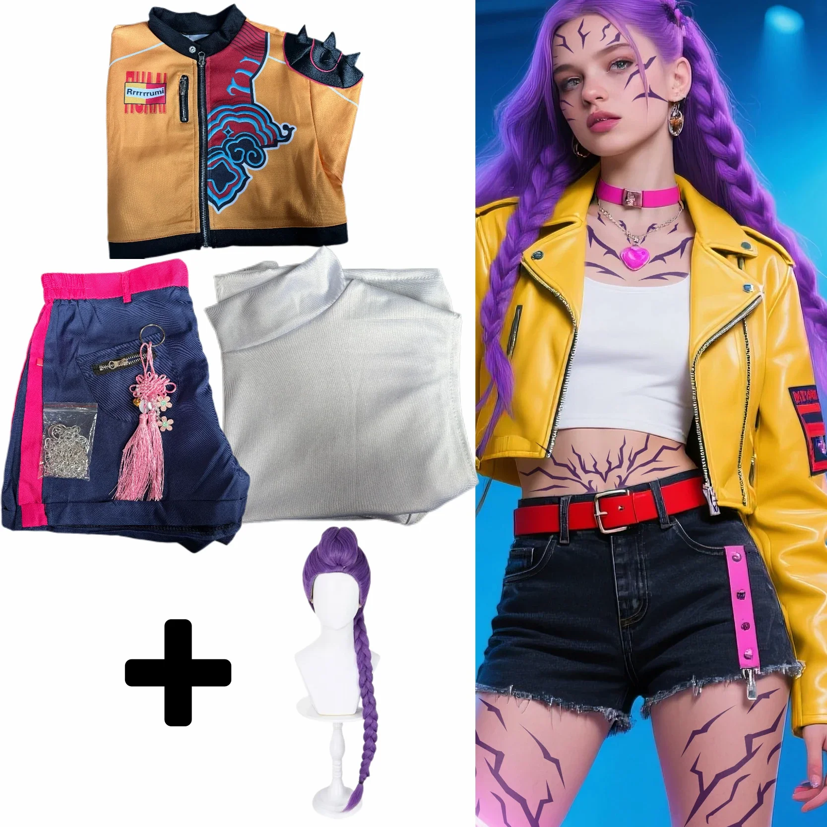 

KPop Rumi Zoey Cosplay Girls Stage Clothing Demon Hunter Disfraz Costume Years Halloween Carnival Party Clothes 2026