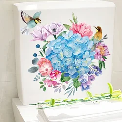 Toilet Stickers Toilet Lid Decals with Butterfly Flower Patterns Wall Stickers For Refrigerator Living Room Bedroom Home Decor