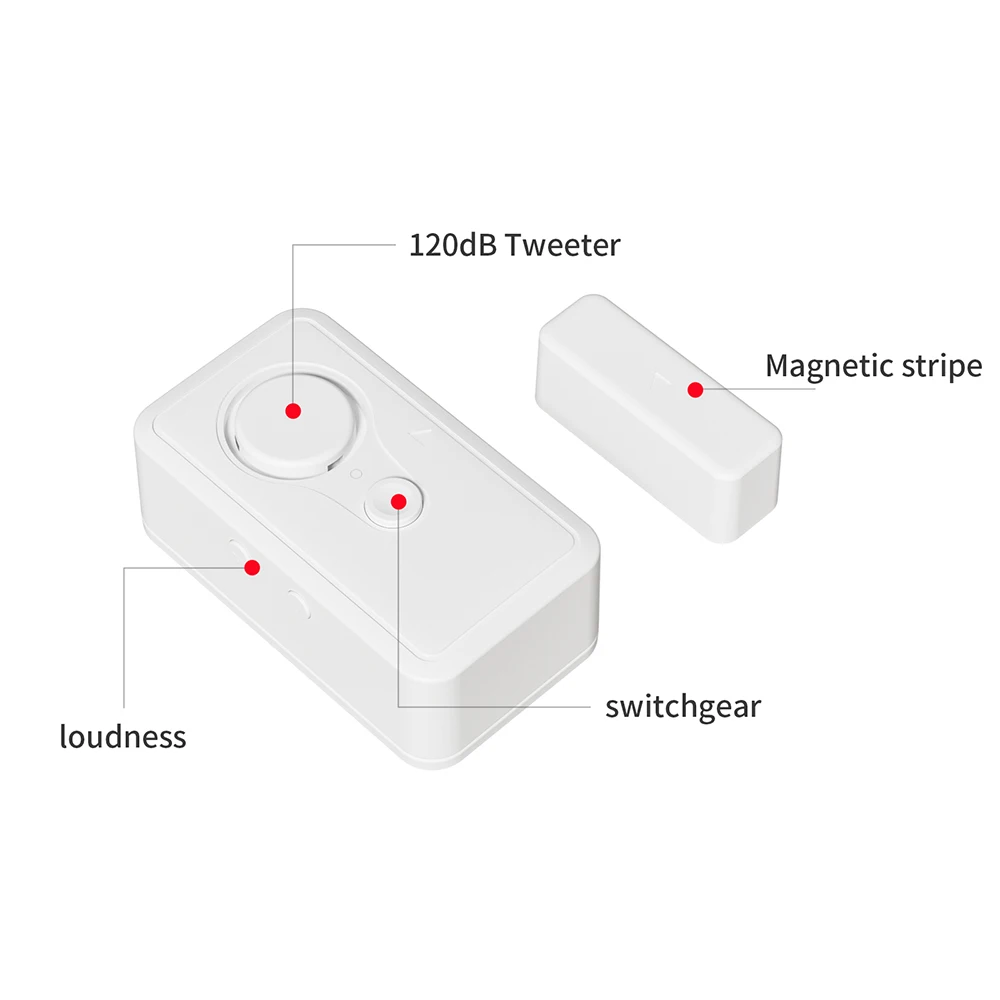 Refrigerator Alarm Door Window Burglar Sensor Alarm Door Open Detectors Freezers Close Reminder Security Protection