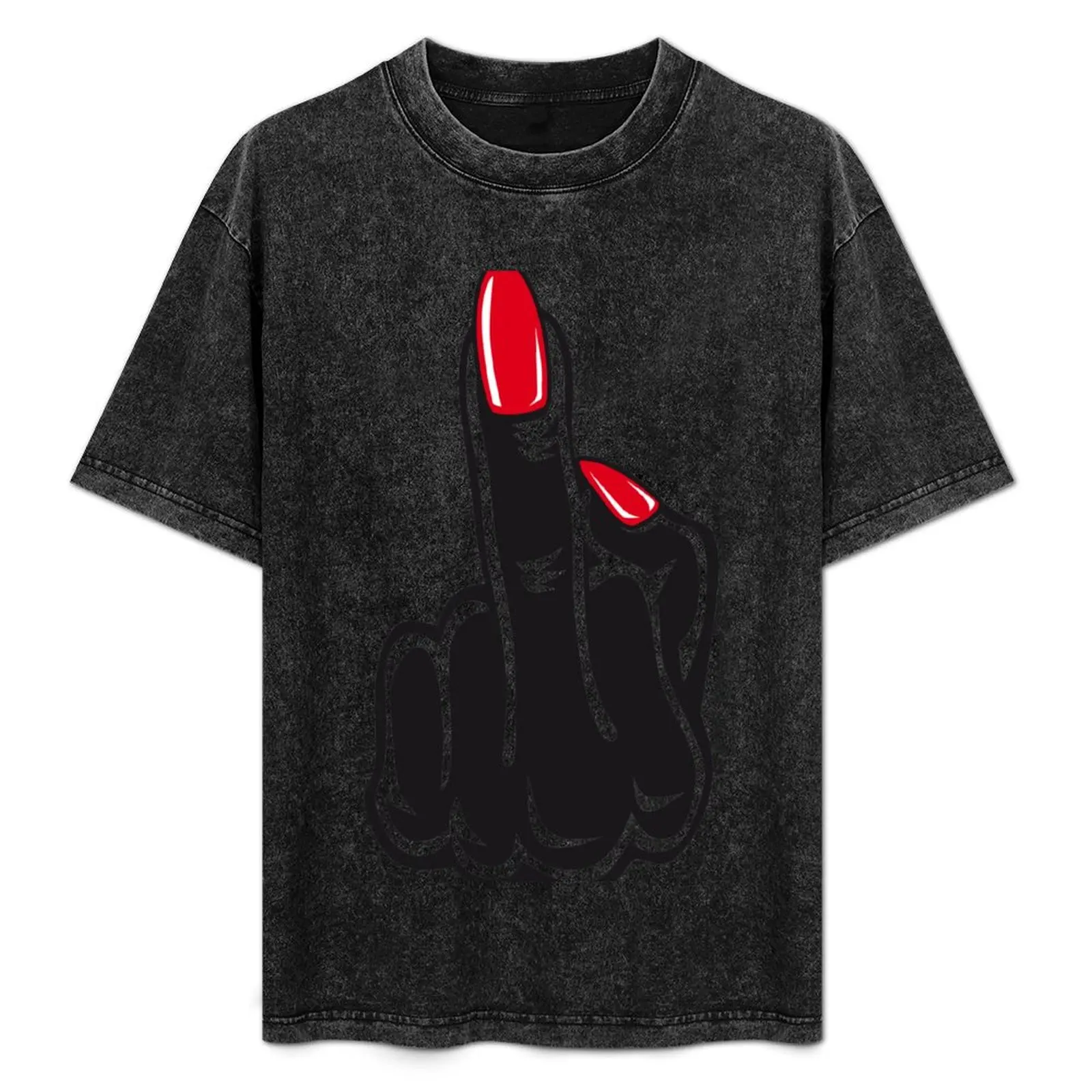 

51 Middle finger Stinky fingers Red nails Me too icon T-Shirt man t shirt designer t shirts designer T-Shirt