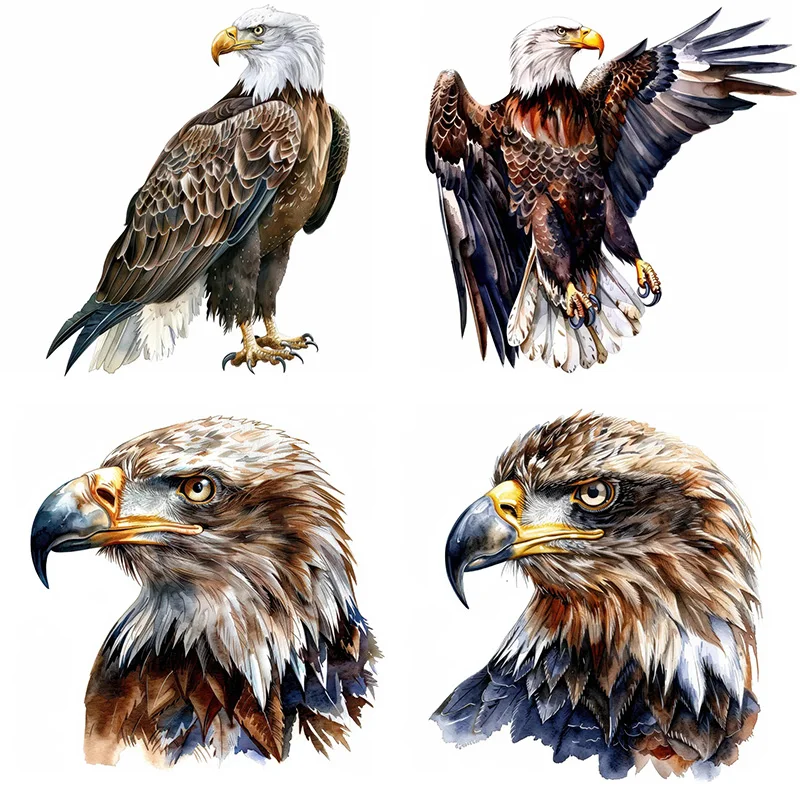 MT867# Bald Eagle Stickers,Wall Toilet Decal Removable, Vinyl Car Sticker for Bathroom Decor, Outdoor Indoor Use