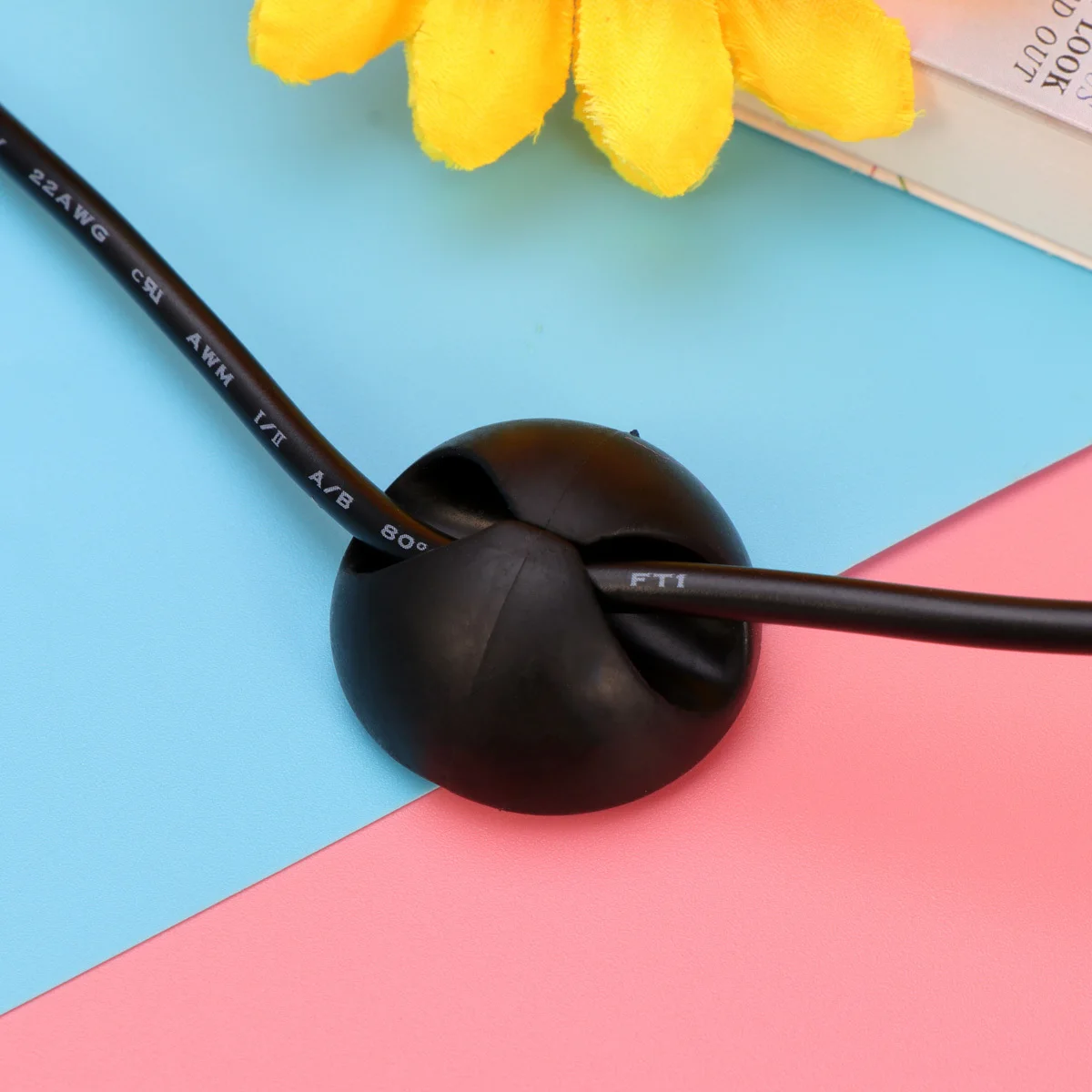 9 قطعة مقاطع كابل منظم سطح المكتب مع 3 فتحات تصاميم إدارة الأسلاك للكمبيوتر المحمول USB أسلاك الطاقة حامل الحبل