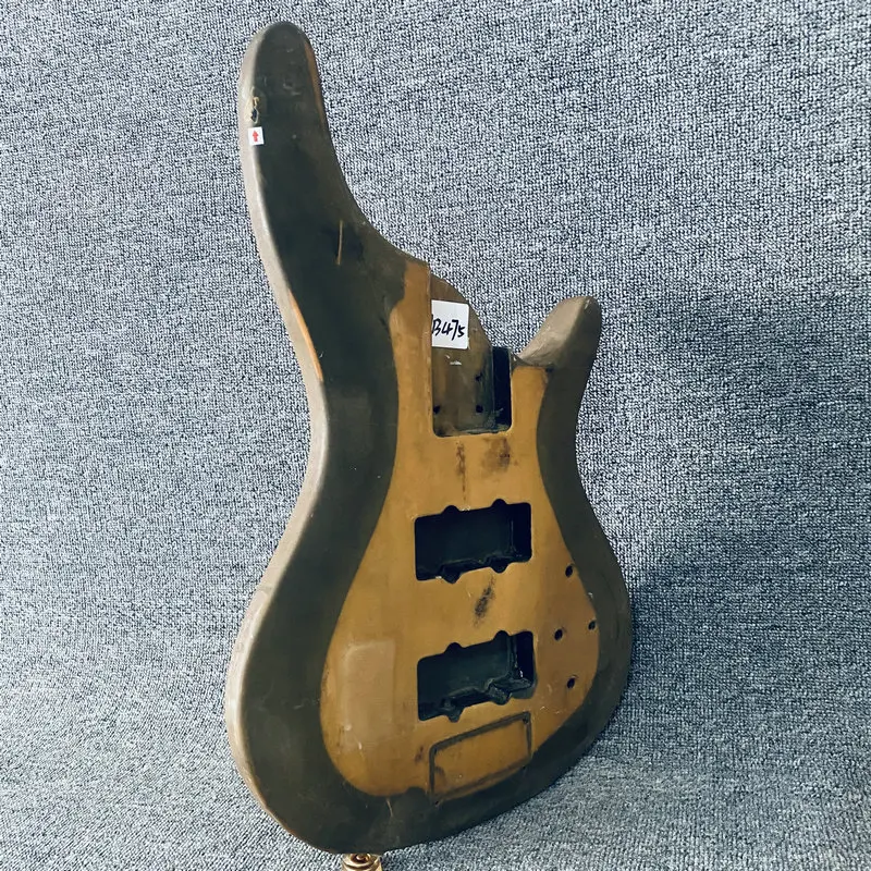 HB475 Active Pickup Electric Bass Unfinished Guitar Body for Decorations Wood Damages CRACKS Special SALES