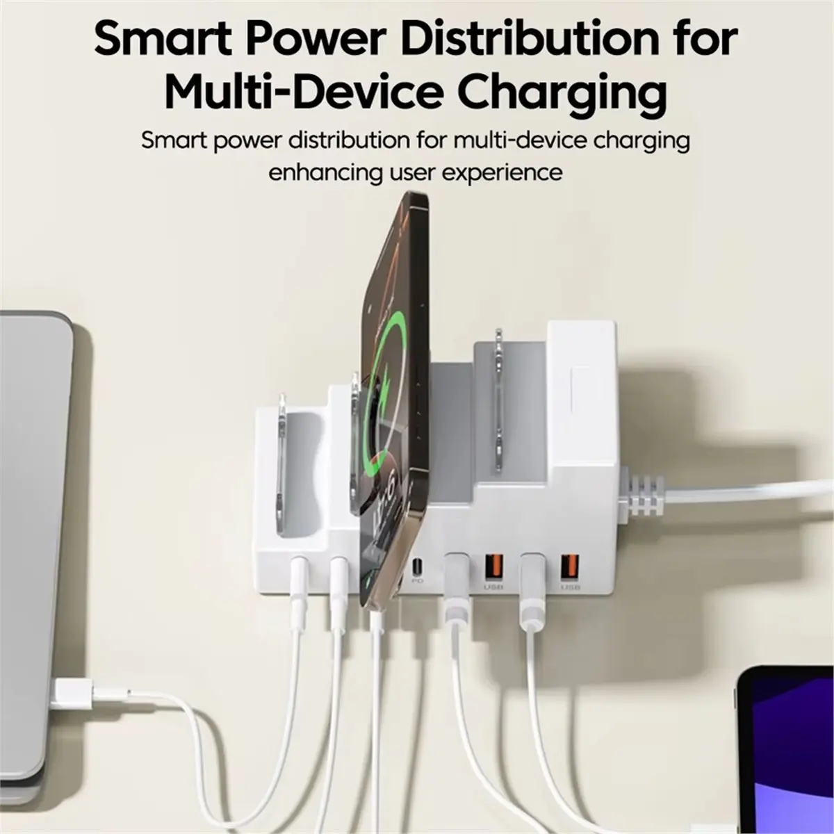 NEW FACTORY~66W 4USB+4Type-C 8Ports Socket Bracket Charger for Phone Laptop Computer USB Interface Extender Multi-Functional HUB