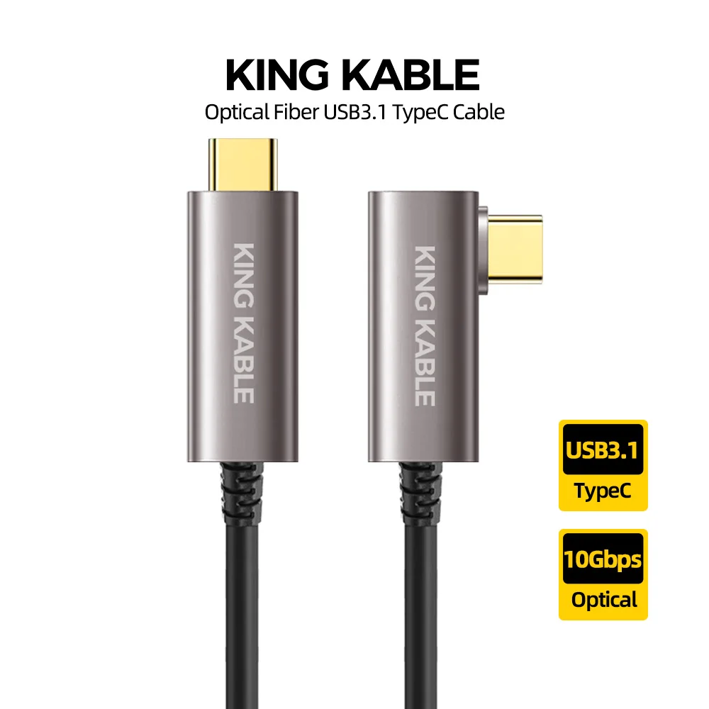 KING KABLE Optical Fiber USB3.1 Type C Cable 10Gbps USB3.2 Cable For Oculus Quest2/PRO VIVE PICO4 PSVR2 VR Link Cord 10m 15m 30m