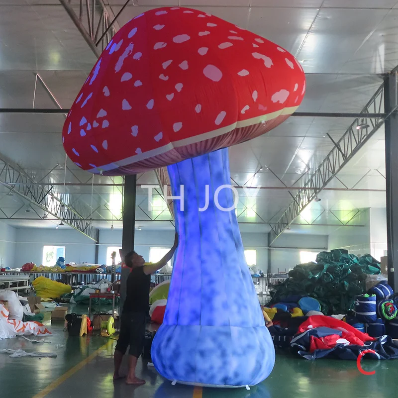 17ft 5m high inflatable model, giant led lighting inflatable mushroom balloon for outdoor decoration