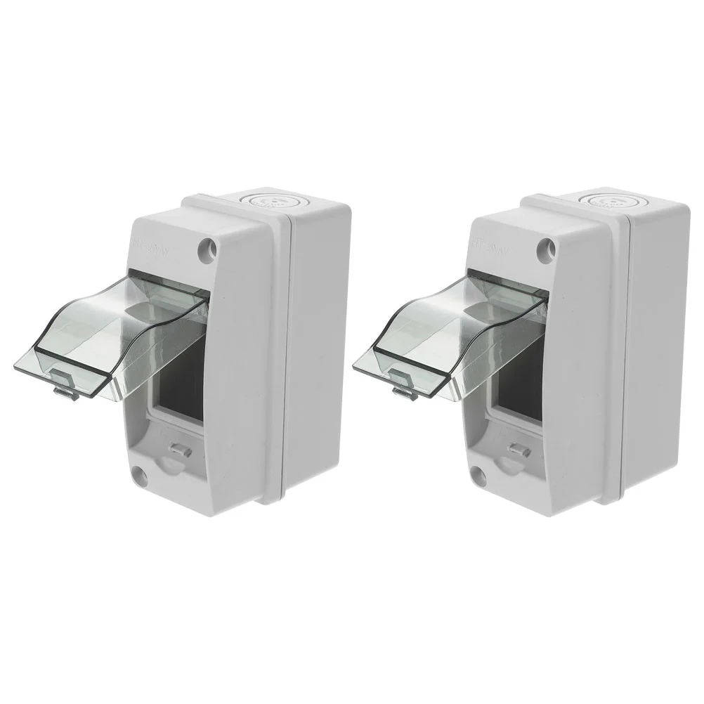 2 Pcs Way Distribution Box Electrical Boxes Small Plastic Weatherproof Consumer Unit Electronic Junction Case