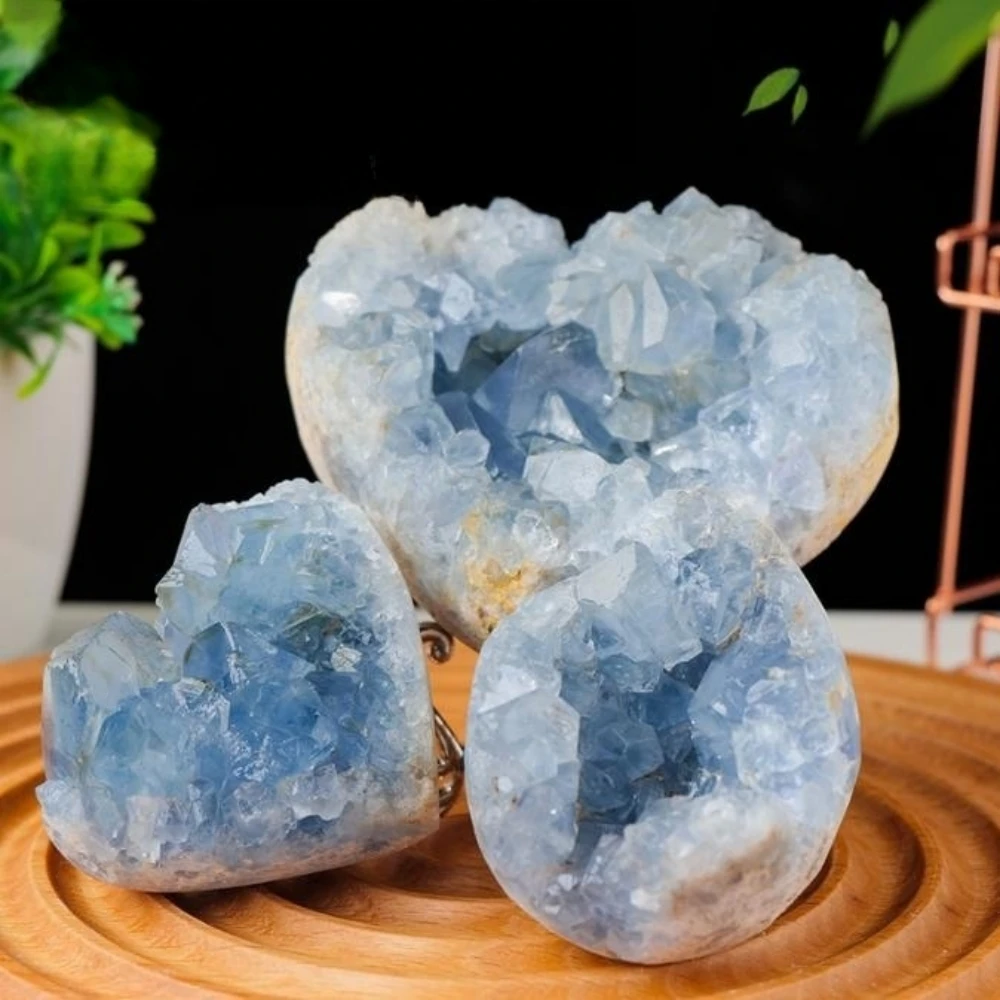 

Natural Blue Cave Original Stone Ornament Wishing Make a Wish Home Decoration