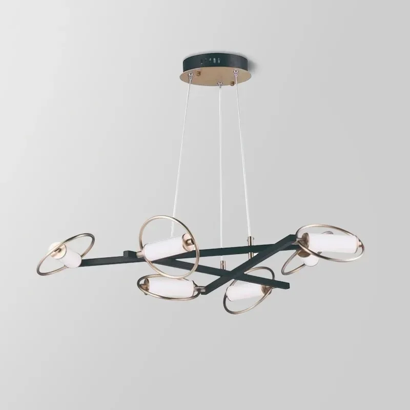 

GHEUVNJ Postmodern creative restaurant chandelier American minimalist living room bedroom model room personalized chandelier