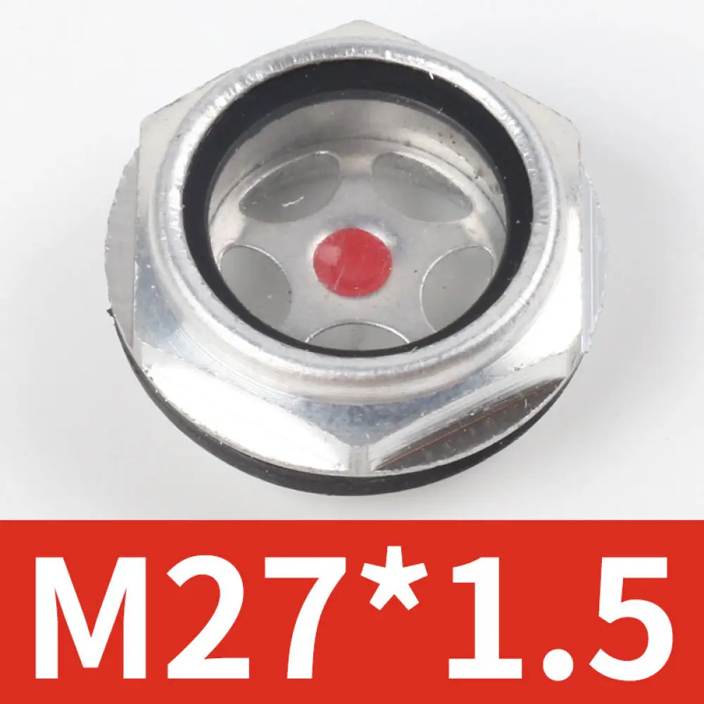 Metal Round Sight Glass Aluminum Air Compressor Gearbox Oil Level Indicator Industrial Maintenance Monitoring Tool Device
