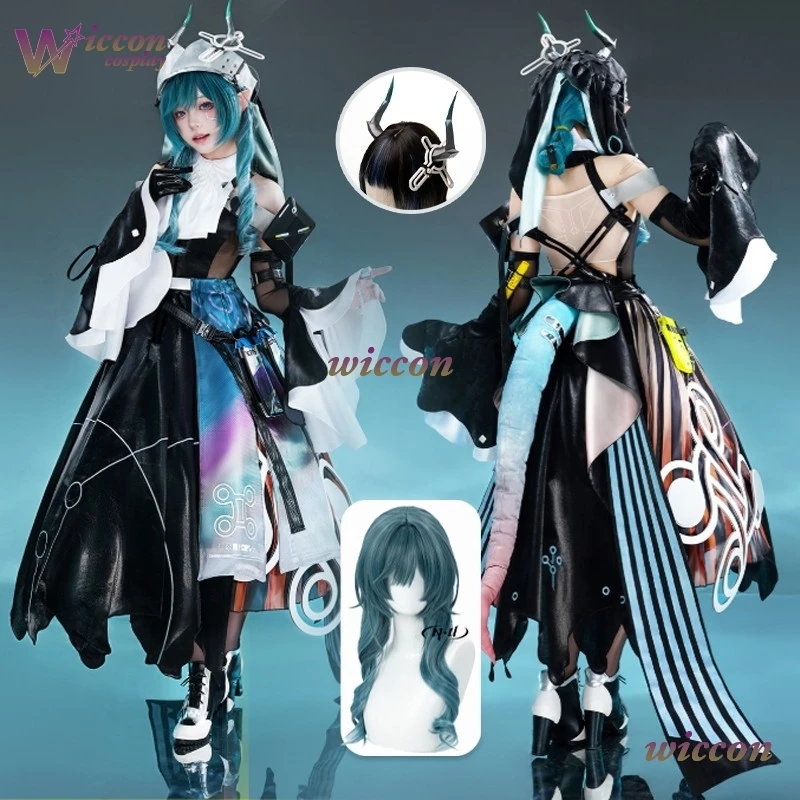 

BAIKAI Game Arknights:Endfield Cosplay Xaihi Cosplay Costume Battle Uniform Xaihi Wig Horns Women Halloween Carnival Clothes