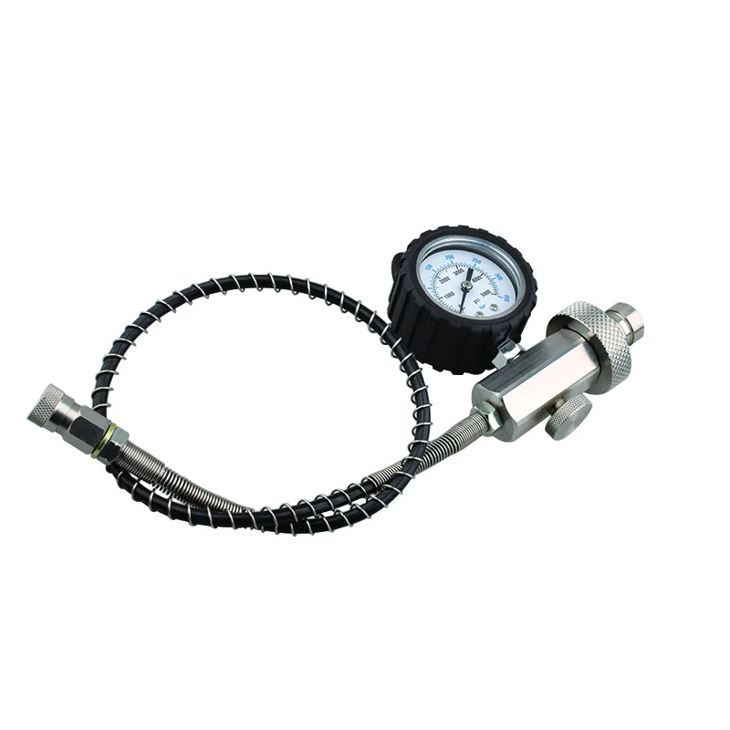 HPA スキューバ Din G5/8 ガスシリンダー詰め替え充填充電アダプタ供給バルブステンレス鋼 5000PSI/350BAR 50 センチメートルエアホース