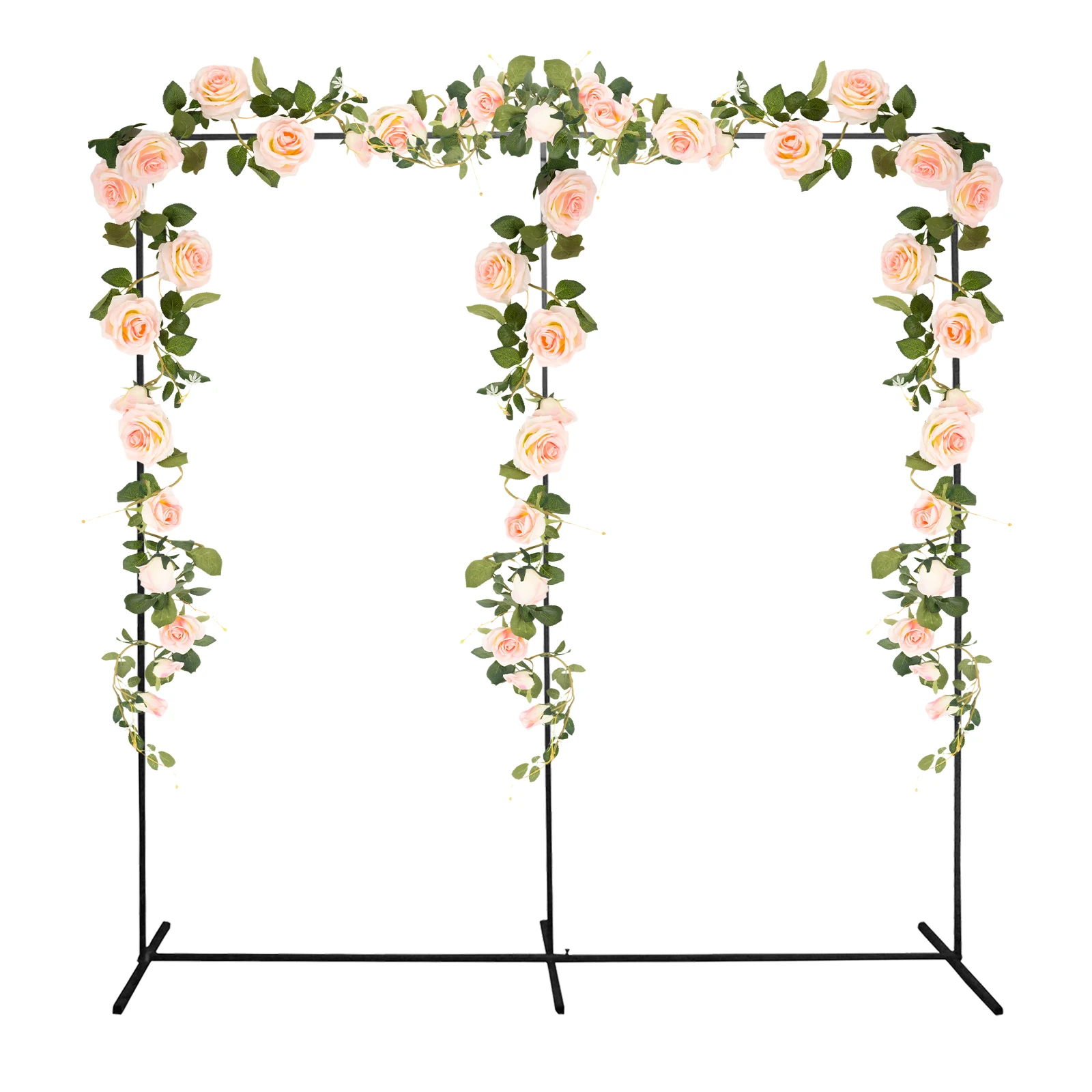 2.4M Wedding Arch Rack Photography Background Frame Metal Easy to Assemble and Disassemble