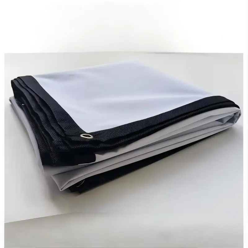 2026Oxford Fabric Projector Screen White Front Projection Indoor/Outdoor Movies Size From 60 Inch to 300 Inch or Customized Size