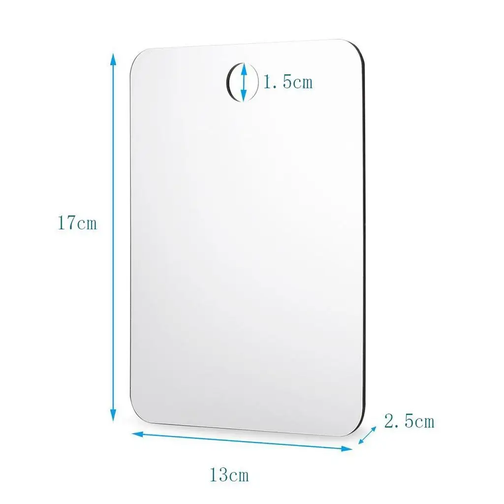 Anti Fog Mirror Acrylic Small Portable Suction Cup Mirror Unbreakable for Bathroom Makeup Shaving Travel