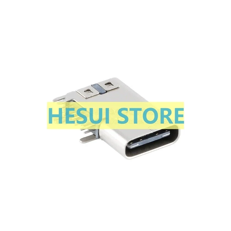 USB Type-C 14P female base side insert without mounting height 90° side vertical quick-charge interface socket USB connector