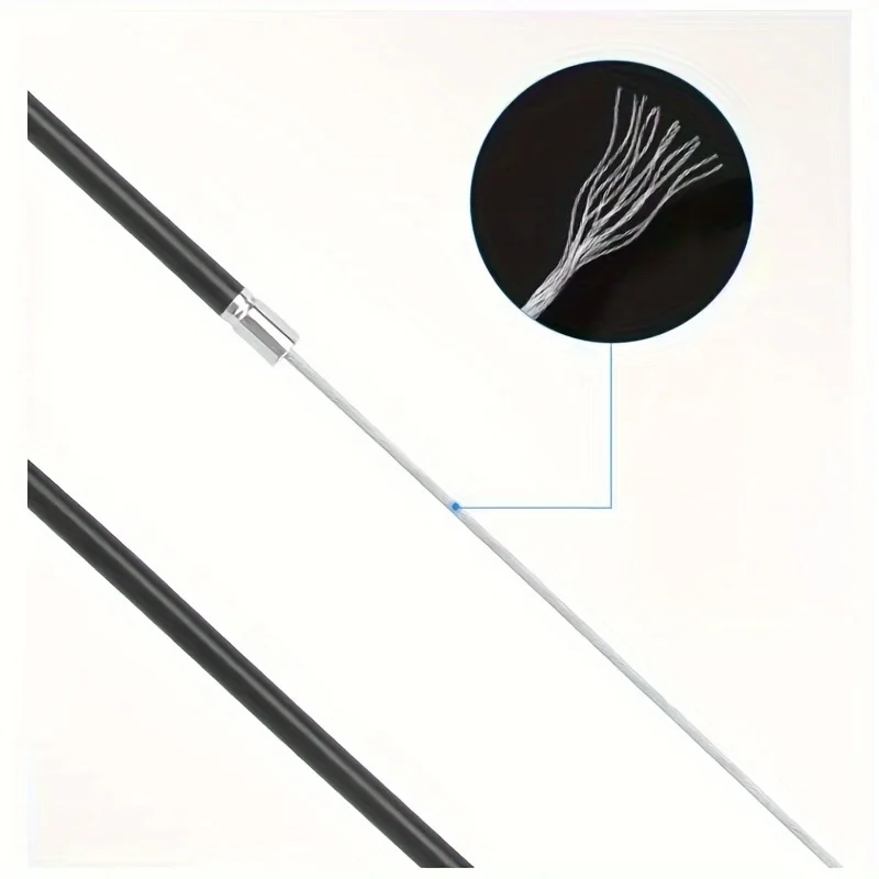 Bicycle Brake Cable Set Metal Wire Core,Front and Rear Brake Wire Tubes with Locking Mechanism and Folding Sleeve Gear