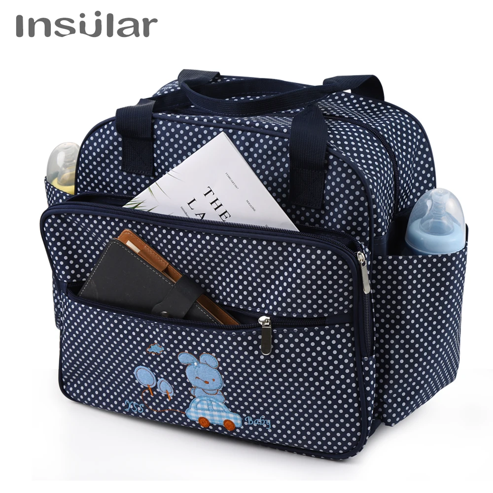 Insular Fashion Baby Diaper Bag Multifunctional Nappy Tote Bags Waterproof Mommy Changing Bag Mummy Stroller Bags