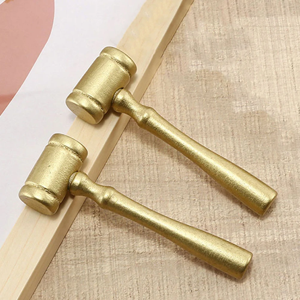 

3Pcs Judge Court Hammers Kids Golden Wooden Gavel Practical Wooden Gavel Judge Gavels Mini Hand Tool Auction Mallet