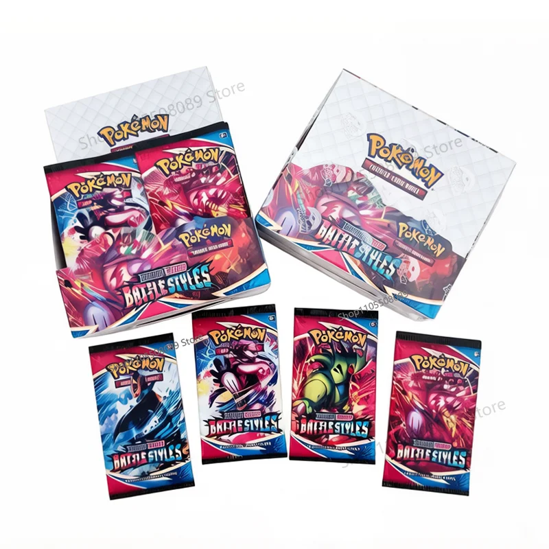 Pokemon TCG Schwert & Schild Kampfstile 360 Stück Englische Booster-Box Sammelkartenspiel Kinder Sammelbare Pokemon-Karten Spielzeug