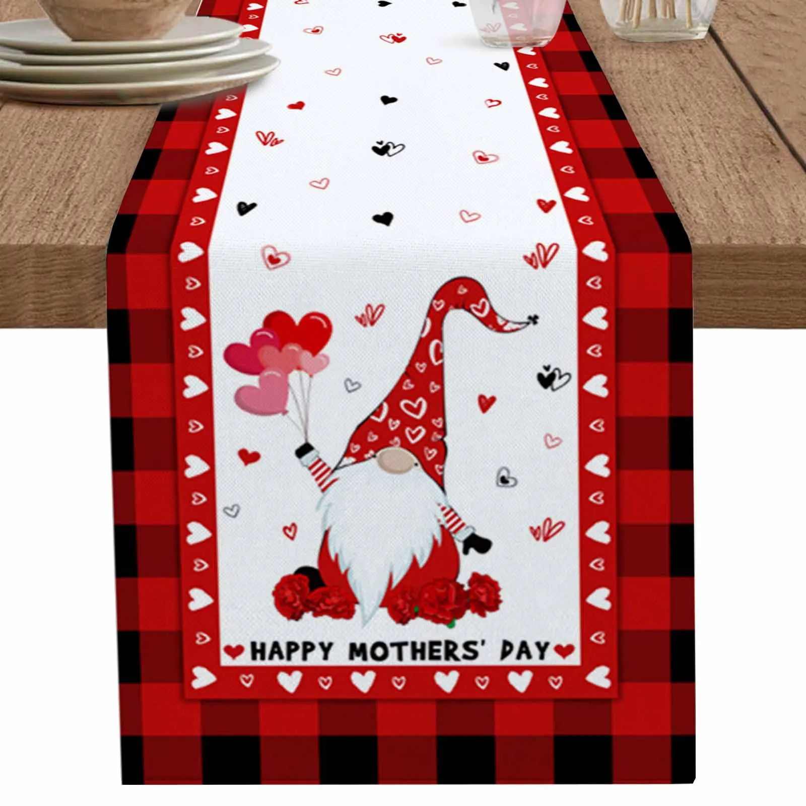 

Красный буйвол с Днем матери скатерть кухонный декор скатерть подставка для столовых приборов отель домашний свадебный декор скатерти