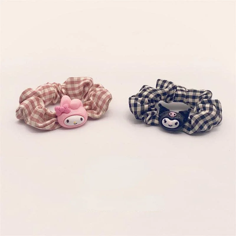 Sanrio Kawaii Anime Cartoon series My melody Kuromi Cinnamoroll Sweet Simple Cute Girl Hair Rope Children Hair Accessories Gifts