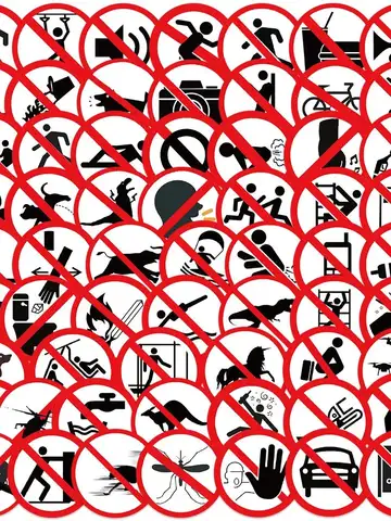 62pcs Funny Warning Stickers Danger Banning Sign Viny DIY Decal Car Scooter Motorcycle Suitcase Violation Sticker Classic Toy