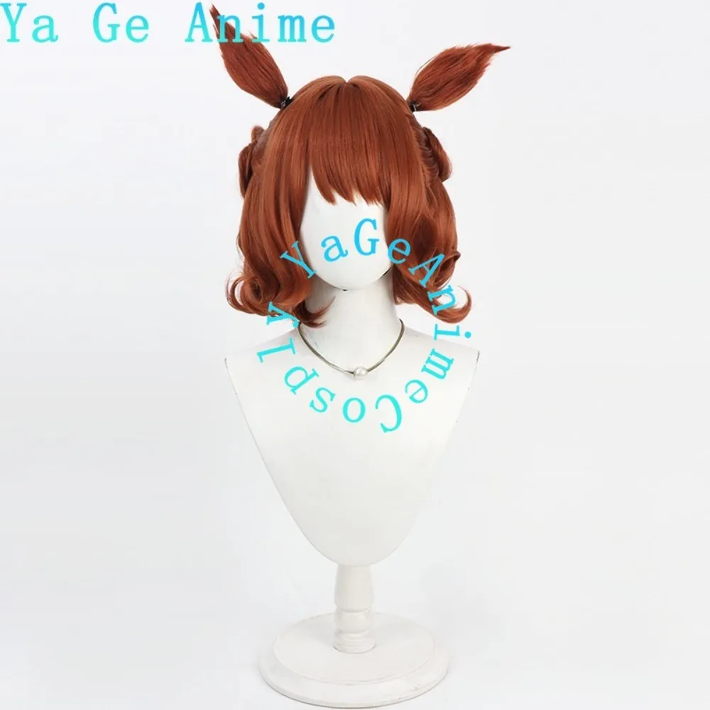 Wig Cosplay Anime Dan Game Halloween Live Show Uma Musume Pretty Derby Aston Machan Dengan Telinga Dan Ekor