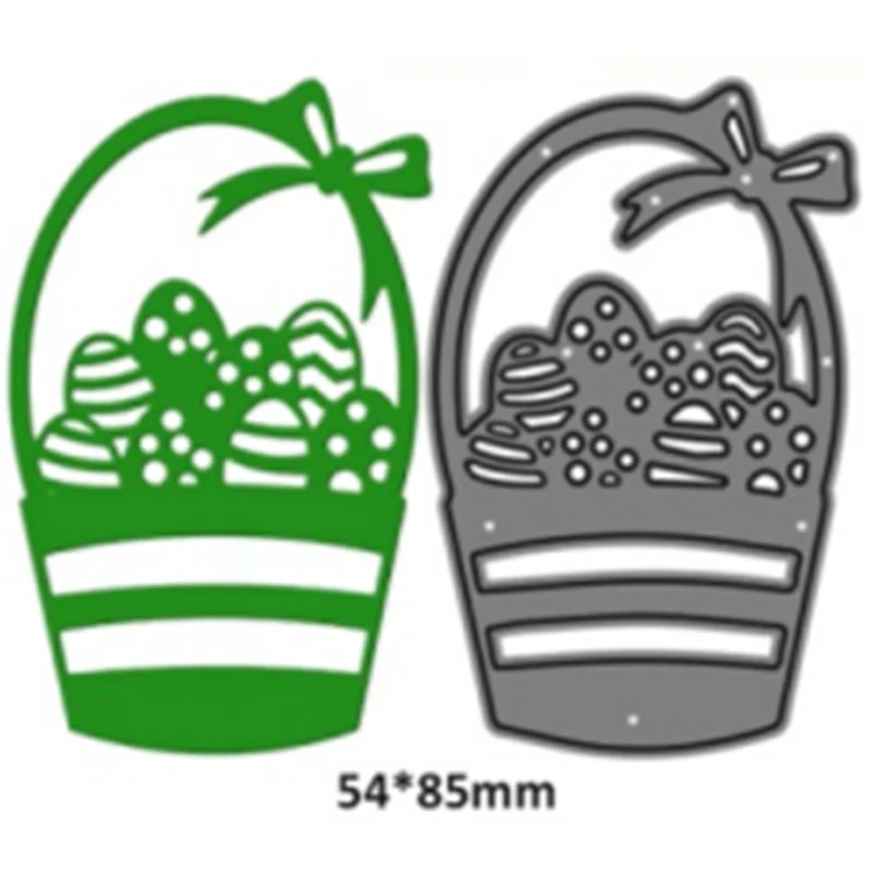 

Cute Easter Egg Basket Metal Cutting Dies DIY Scrapbook Die Cutout Wedding Party Craft Card Embossing Making Decoration Stencil