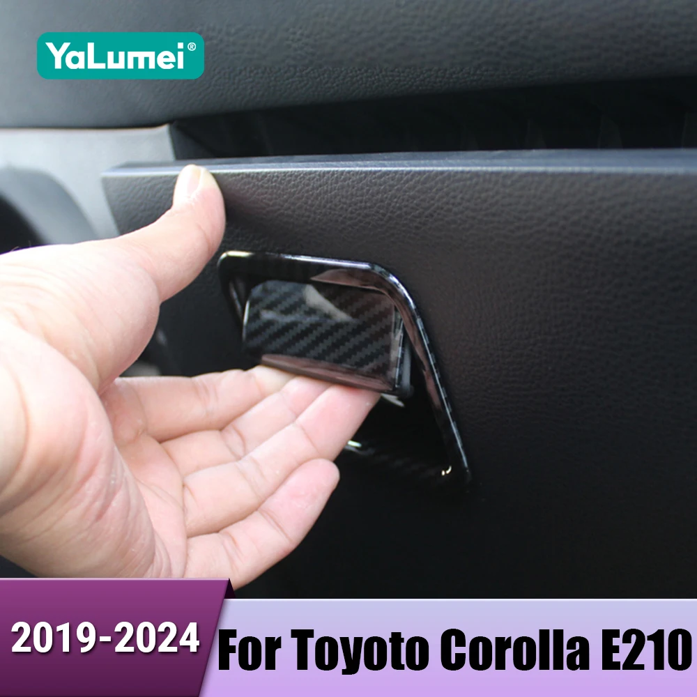 Auto Co-pilot Handschuh Lagerung Box Griff Trim Aufkleber Für Toyota Corolla E210 2019 2020 2021 2022 2023 2024 Hybrid Zubehör