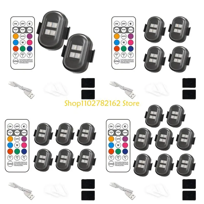 

547B Motorcycle LED Safety Beacon Light with Very Bright Flashing Modes Impact Resistant ABS Construction for Rural Riding