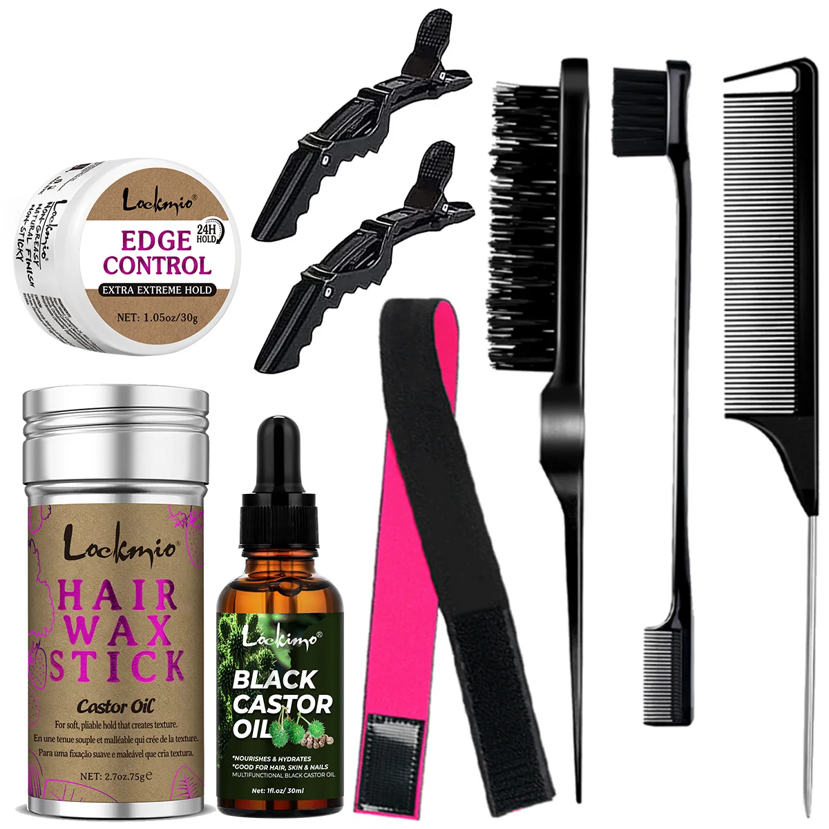 

Натуральный воск для укладки волос, гель для контроля детской челки, твердый воск против вьющихся и разглаживания, 100% черное касторовое эссенционное масло для волос