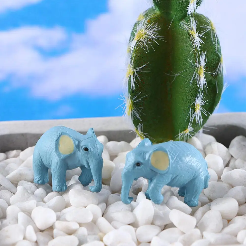 

Animal Terrarium Ornaments Micro Landscape House Decor Elephant Miniature Fairy Garden Figurines