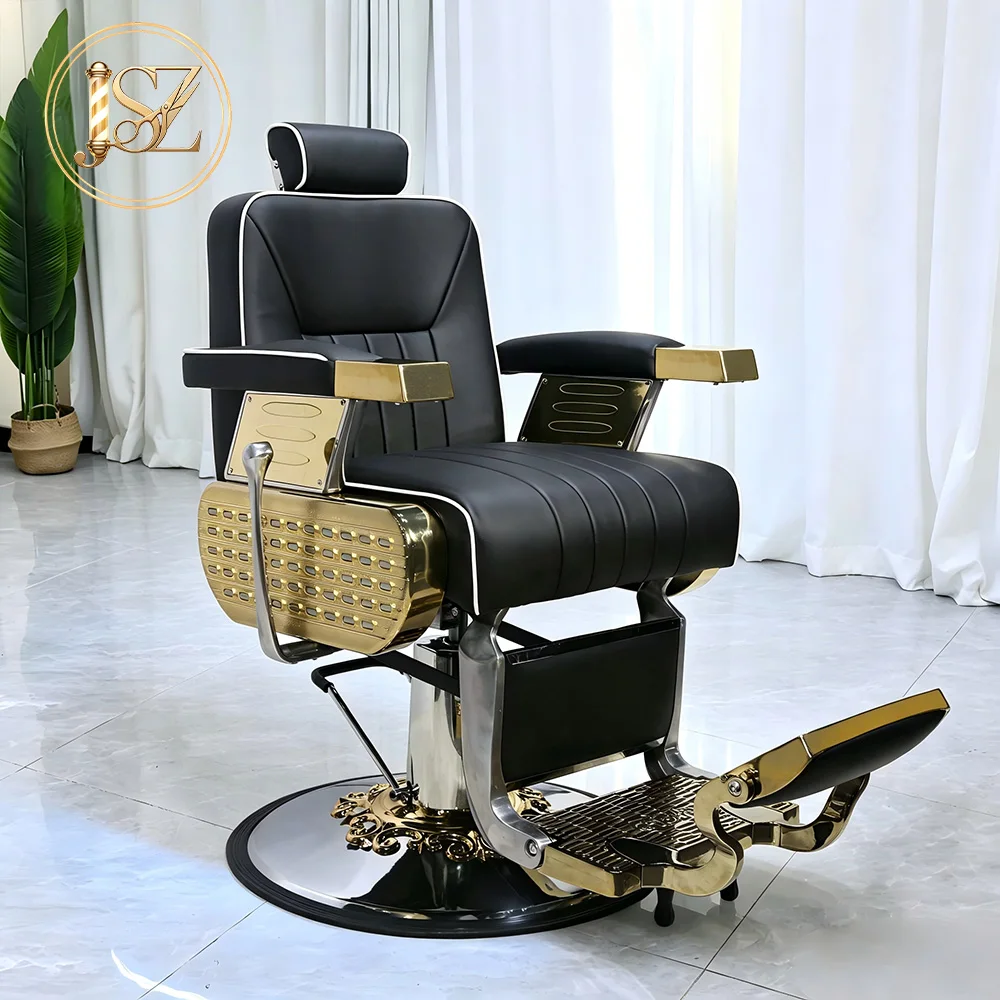 Factory Supply 360 Rotation Reclining Chair Hydraulic Pump Synthetic Leather Barber Furniture