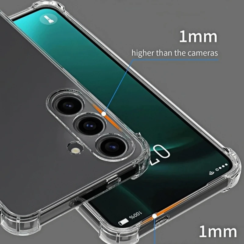 Full Camera Protection Silicone Soft Case For Samsung Galaxy S23 S22 S21 Plus FE Clear Back Case Ultra Thin Back Cover Coque TPU image 2