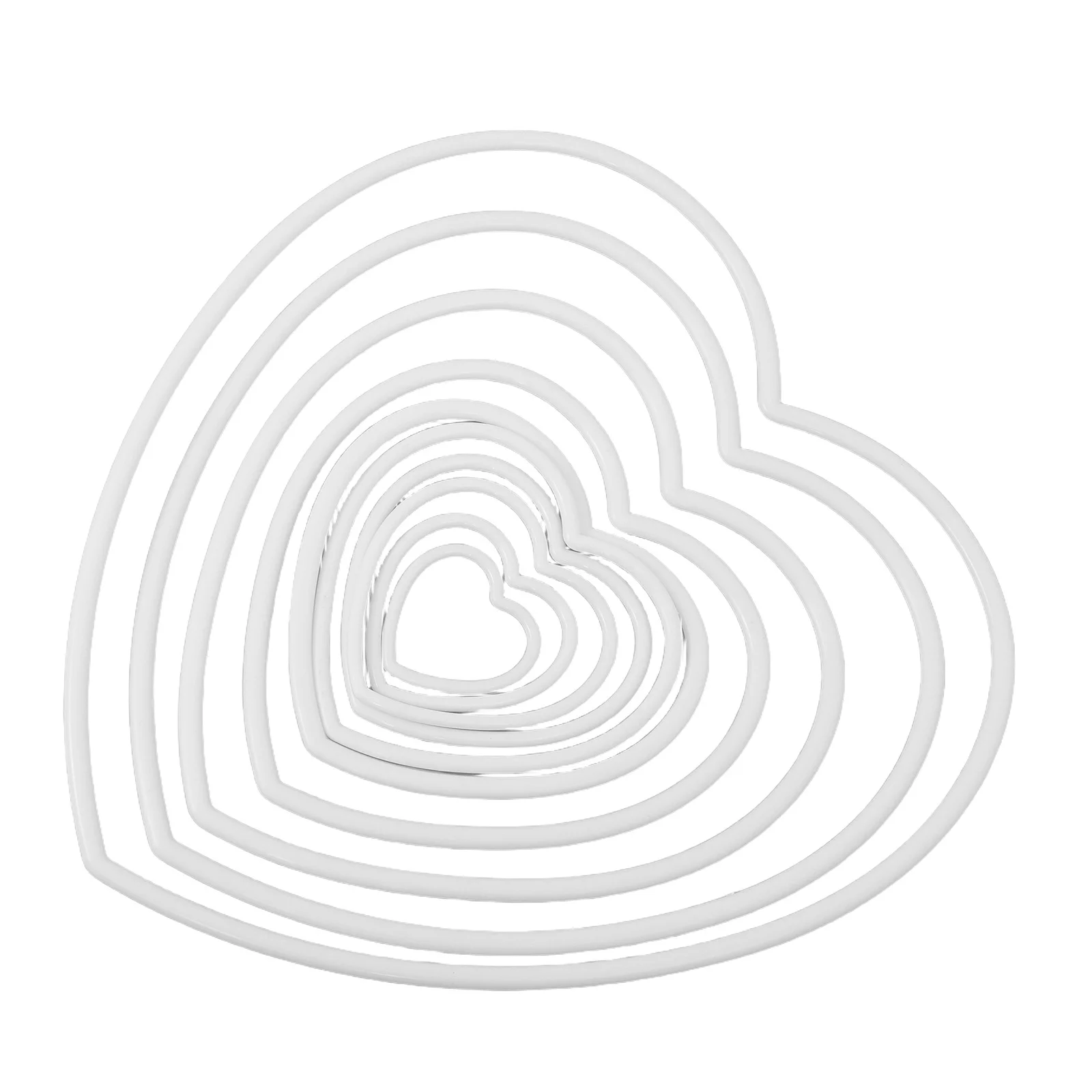 

10Pcs Capture Dreamcatcher Rings Heart Shape Plastic Craft Hoops Lightweight Macrame Supplies for DIY Heart Wall Decoration