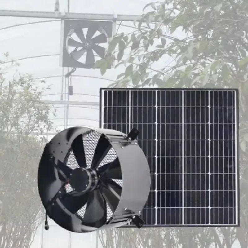 

Quality Galvanization 14inch Brushless DC Solar Extract Fan Eco Solar Vent Exhaust Kit Fans for Chicken Houses