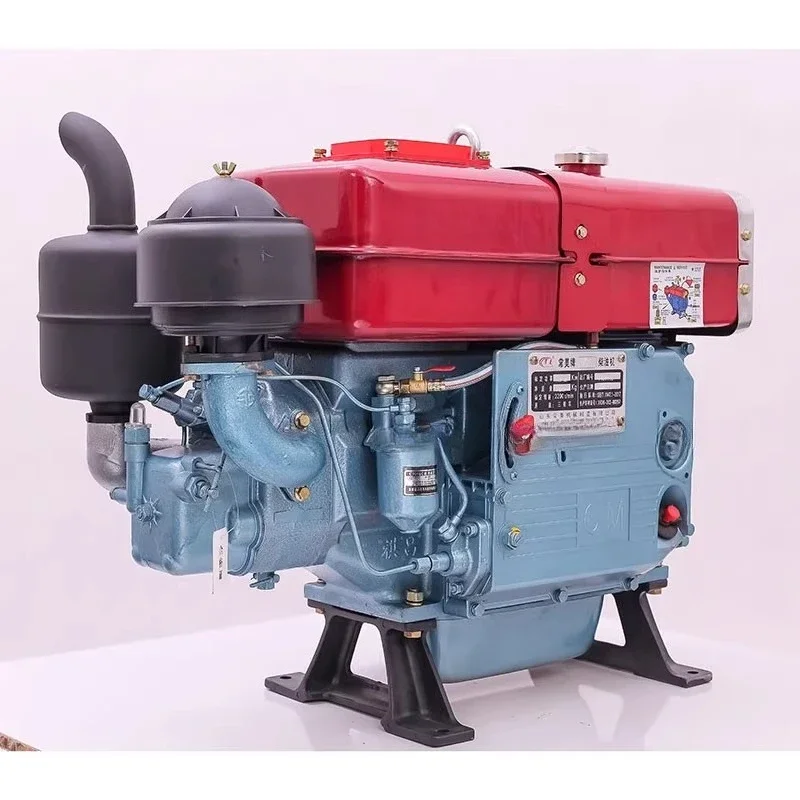 single-cylinder hand-crank electric start diesel engine 15-32 horsepower water-cooled condensing air-cooled diesel engine