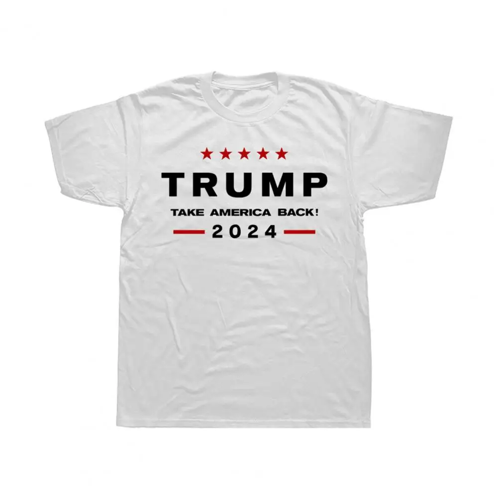 Em torno do pescoço Presidente Campanha T-Shirt, macio, respirável, Verão, Presidente, 2020