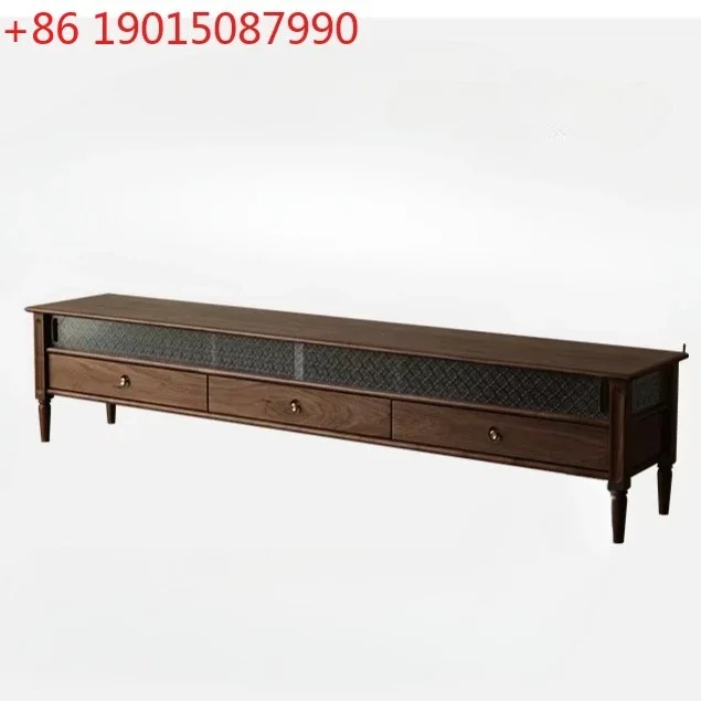 

Ретро-тумба для телевизора из массива черного ореха во французском стиле, комбинированная тумба для гостиной в малогабаритной квартире