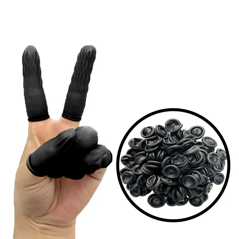 

50-200PCS Disposable Finger Cover Rubber Gloves Non-slip Anti-static Latex Finger Cot Fingertip Protector Finger Thumb Sleeve