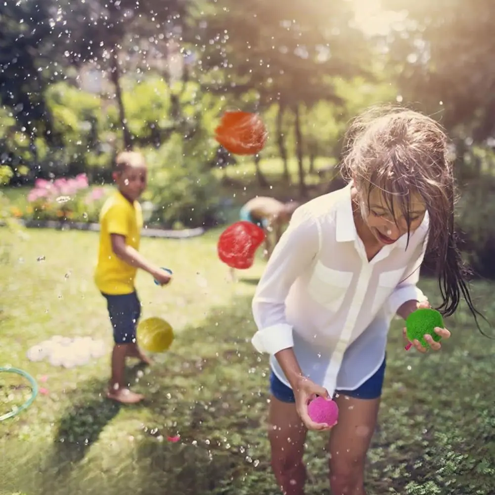 Palline d'acqua riutilizzabili Palloncini d'acqua riutilizzabili per feste in piscina Palline antispruzzo a riempimento rapido per bambini Assorbenti all'aperto per l'estate