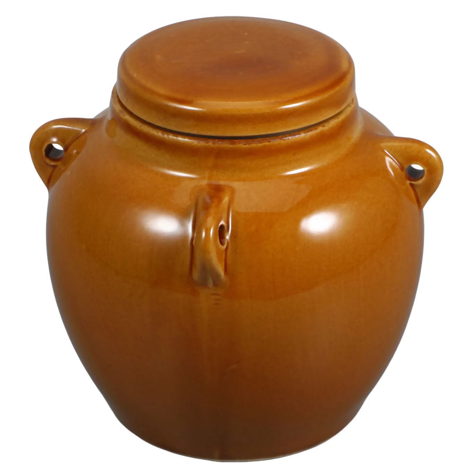 

Ceramic Storage Jar Sealed Pickle Food Grains Tank Kitchen Container Porcelain Honey Holder Retro